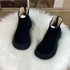Botas de nieve de suela gruesa para mujer que aumentan la altura, colección de invierno 2026, versátiles, cómodas, forradas de felpa, cálidas, a la moda y de estilo británico, perfectas para mujeres bajitas