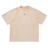 Camiseta de Suede Texturizado de Manga Corta para Hombre 26 Verano Diseño de Empalme Dividido Retro Americano Camiseta Holgada para Pareja Q