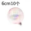 Pelota Transparente de Plástico Iridiscente Galvanizada Pelota de los Deseos Bola de Cristal Decoración para Pastel de Cumpleaños Adorno para Hornear Paquete de 10