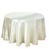 Fornecimento de Toalha de Mesa Redonda Simples Moderna de Cetim Decoração de Casamento Banquete Festa de Aniversário Toalha de Mesa Redonda Toalha de Mesa