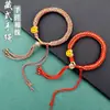 Pulseira Estilo Xizang com Mantra de Seis Palavras, Fio Vermelho, Fio de Algodão Torcido à Mão, Sino, Corda de Pendurar Thangka Tecida à Mão Estilo Xizang para Homens e Mulheres