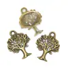Accesorios para Joyería DIY Transfronterizos al por Mayor Colgante Retro Árbol de la Vida Collar Pulsera Aleación Colgante Pequeño Materiales Hechos a Mano