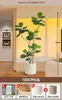 2026 Planta Verde Realista Higuera de Hoja de Violín Maceta de Piso Planta de Interior Grande Planta Biónica Adorno Decoración de Sala de Estar Flor Árbol Falso