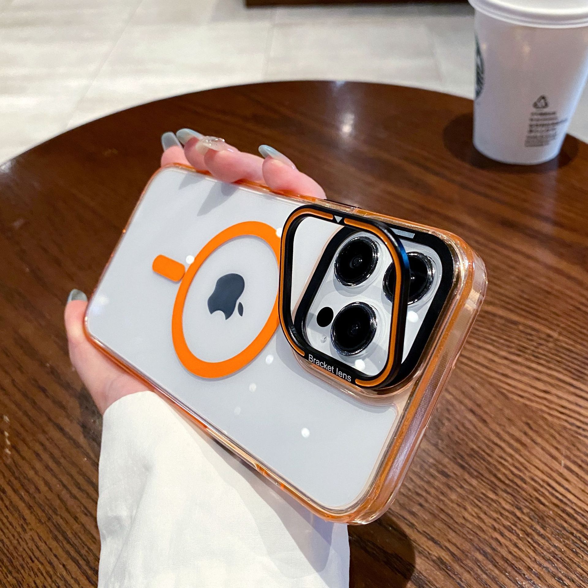 适用苹果15透明磁吸手详情图25