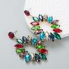 Moda europeia e americana liga brilhante diamante diamante brincos geométricos tendência feminina temperamento all-match brincos brincos atacado