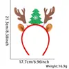 Decoraciones para Fiesta de Navidad Reno Navideño de Dibujos Animados Sombrero Navideño Estéreo Diadema Año Nuevo Gorro para Regalo de Niños