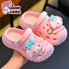 Tamancos de Verão Sanrio para Meninos e Meninas, Antiderrapantes, Respiráveis, Sapatos Confortáveis para Exterior para Crianças e Pais, Sandálias de Praia