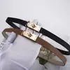 Cinturón fino para mujer abrigo falda retro suéter traje Maillard atado a la cintura hebilla dorada simple sello de cintura fina para mujer