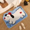 Alfombra de Imitación Cachemira de Animales de Dibujos Animados para Habitación Baño Absorbente Antideslizante Alfombra para Puerta de Ducha Alfombra para Inodoro