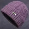 Nuevos Sombreros de Invierno para Mujeres de Mediana Edad y Mayores, Sombrero de Lana Cálido con Felpa para Abuela Señora Mayor, Sombrero de Punto Anti-Frío para Mamá