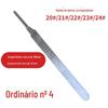 Cabo de bisturi cirúrgico em aço inoxidável 4 bisturis de laboratório biológico industrial veterinário beleza escultura plástico faca de prática Nº 3