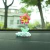 Nuevos adornos creativos para coche con cabeza temblorosa de flor de huevo Xiangyun, flores pequeñas frescas, decoraciones para coche, accesorios lindos para coche