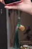 Sachet hueco de sándalo verde, colgante para teléfono móvil, colgante para llavero, colgante de coche antiguo, año del conejo, accesorios de mano, difusor