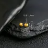 Plata de Ley S925 Chapada en Oro de 24 Quilates Cuentas Biseladas Grabadas Espaciadores Accesorios Joyería DIY Diseño Original Versátil Cuenta de Acabado