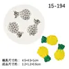 Conjunto de frutas para simulação molde de silicone bolo de açúcar chocolate sobremesa acessórios de decoração molde criativo feito à mão