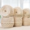 Fabricantes de corda trançada artesanal transfronteiriça 4mm corda de algodão colorido diy tecido artesanal corda decorativa de algodão e flor de linho corda torcida chapéu corda