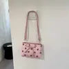 Bolsa de mão fofa e estilosa estilo coreano com bolinhas, nova moda de verão 2026, bolsa única de ombro e transversal