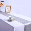 Venta al por mayor de fábrica Hotel Boda Color Sólido Camino de Mesa Europeo Simple Tela Decorativa Seda de Hielo Tela de Camino de Mesa de Seda de Hielo Suministro Directo