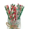 Em estoque palito de papel de Natal descartável cor de papel decoração de Natal festa criativa proteção ambiental fabricantes de palitos