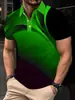 Camisa polo de verano 3D con botones, estilo cruzado europeo y americano para hombre, disponible en Amazon, polo deportivo para hombre