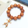 Pulseira de Contas Budistas Pintura em Tinta Madeira Âmbar para Homens, Pulseira de Rosário de Contas Budistas para Mulheres, Cicatriz de Água de Oud do Nordeste