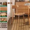 Silla de Comedor de Madera Maciza, Taburete Estilo Antiguo, Silla de Escritorio, Silla para Mesa de Comedor del Hogar, Silla Moderna Simple con Respaldo Negro, Silla de Comedor