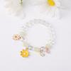Pulseira de Cristal Cão Canela Ins para Meninas Sanrio Casal Cristal Cristal Rosa Pulseira Floral Estudante Melhor Amigo Presente