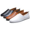 Sapatos casuais masculinos populares transfronteiriços de tamanhos grandes, slip-on, camada superior de couro bovino, sapatos preguiçosos, sapatos de couro, tamanho 48, tamanho 49, tamanho 50