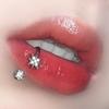 Anillo de Labio Estrella de Seis Puntas Corazón del Océano Anillo en C Bola de Barro de Diamante Super Brillante Anillo de Herradura de Diamante Shambhala Acero de Titanio Transfronterizo