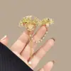 Grampo de Cabelo com Borla Estilo Antigo para Mulheres, Novo Design de Coque em Forma de Leque Chinoiserie, Presilha Lateral, Presilha para Franja, Acessórios para Cheongsam e Dinastia Han