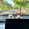 Boneco de pelúcia fofo para exibição de carro, decoração para casa, escritório, tela de computador, decoração criativa de aniversário