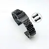 Banda de Reloj de Acero Inoxidable de Siete Eslabones en Stock con Doble Cierre Plegable de Seguridad, Accesorios de Banda de Reloj de Interfaz Doble Plana y Curva 18-24 mm