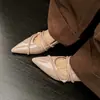 Zapatos de mujer plateados de estilo coreano, extremadamente cómodos, de punta fina, escotados, con tiras cruzadas, versátiles zapatos Mary Jane con plataforma de 2026 para la primavera