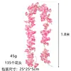 Vinha de Flor de Cerejeira Amazon 135 Flores 1,8m Flores Artificiais de Seda para Casamento Decoração de Hotel Casa Arranjo Floral Simulado Buquê