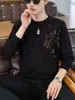 Sudadera Otoño e Invierno Nueva Moda Masculina Cuello Redondo Manga Larga Holgada Camisa de Terciopelo Casual de Moda Top Básico para Hombre