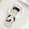Calcetines de media pantorrilla para mujer para primavera y otoño, estilo lindo de gato de dibujos animados coreano, estilo universitario, calcetines para mujer Zhuji, absorbentes de sudor
