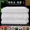 Urna de Jade, Mármore Branco, Caixa de Osso à Prova de Umidade para Homens e Mulheres, Caixa de Lápide para Doação, Venda por Atacado de Sepultamento Zhonghe