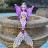 Princesa Sirena con Alas Extraíbles, Muñeca Barbie que se Ilumina, Muñeca que se Ilumina, Regalo para Niña, Juguete para Niños