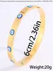 Artículo Popular Transfronterizo: Pulsera Ojo Azul para Parejas, Diseño Sencillo Original, Pulsera de Acero de Titanio que No se Desvanece, Joyería al por Mayor