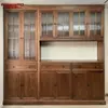 Mueble de Vino de Madera Maciza Nuevo Estilo Chinoiserie para Sala de Estar Personalizado de Fábrica Bodega de Vino de Tronco Empotrada de Lujo Americano Estante para Vino Tinto Estilo Europeo