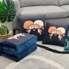 Colcha Súper Suave con Estampado de Dibujos Animados, Almohada y Colcha, Cojín Multifuncional de Doble Uso Dos en Uno para Siesta en la Oficina