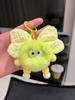 Bonito Real Pele De Coelho Bola De Carvão Carro Chaveiro Pingente Ins Internet Celebridade Desenho Animado High-end Pelúcia Bola Saco Pendurado Ornamentos