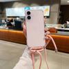 Cordão Transparente de Quatro Cantos Anti-Queda em TPU para Usar na Cruzado Adequado para Capa de Celular iPhone 16 Pro Max e Capa Protetora Apple 17