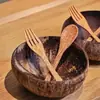 Bol de Coco Natural Bol de Desayuno Bol de Cáscara de Coco Bol de Cereales Bol de Postre Bol de Yogur Bol de Ensalada para el Hogar Estilo Coco