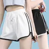 26 Shorts Esportivos Femininos Transfronteiriços Verão Casual Soltos de Perna Reta Cintura Alta Emagrecedores Shorts de Três Quartos para Yoga