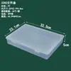Caja Rectangular de Plástico PP Transparente para Papelería, Accesorios, Piezas, Caja de Embalaje, Caja de Almacenamiento para Tarjetas, Juguetes, con Tapa, Venta al por Mayor