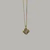 Collar Sencillo Geométrico de Zirconia con Brote para Mujer Verano Xiaozhong Diseño de Lujo Ligero Sentido de Gama Alta Moda Exquisita Cadena para Clavícula Versátil