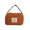 Nova Bolsa Cosmética Portátil de Veludo para Estudantes Femininas Versão Coreana Bolsa de Mão Fofa para Passeio Feminina Grande Capacidade Necessaire