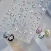Adesivos de Unha Tomoni em Relevo, Adesivos de Unha Ins Populares e da Moda, Acessórios de Unha de Gato em Forma de Coração Ultra-Finos e Sem Costura