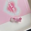 Horquilla de Sanrio para niña, diseño de corazón, con flequillo y clip lateral, explosiva, accesorios para el cabello para mujer